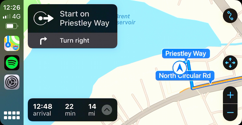 CarPlay JVC with Apple Maps