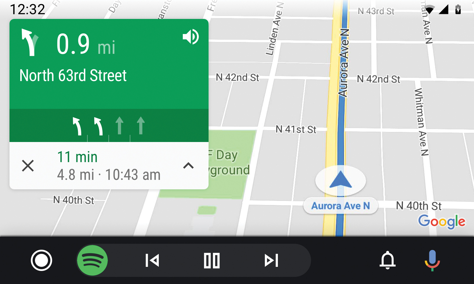 Android Auto JVC KW-M560BT Google Maps